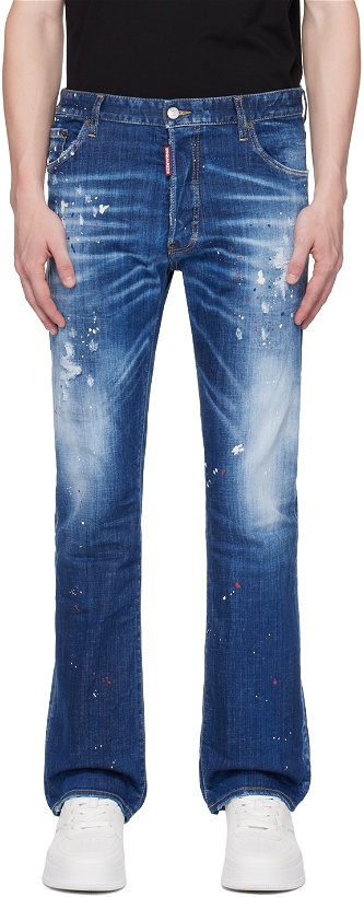 Photo: Dsquared2 Navy Bootcut Jeans