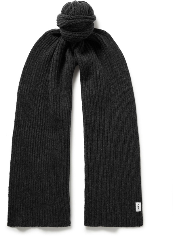 Photo: A.P.C. - Ribbed Wool and Cashmere-Blend Scarf
