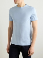 Ralph Lauren Purple label - Logo-Embroidered Cotton-Lisle T-Shirt - Blue
