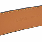 Loewe Men's Logo Buckle Belt in Black/Palladium