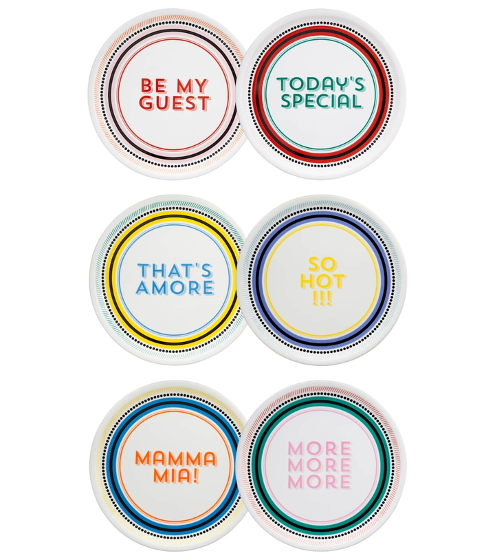 Photo: Bitossi Set of 6 porcelain pizza plates