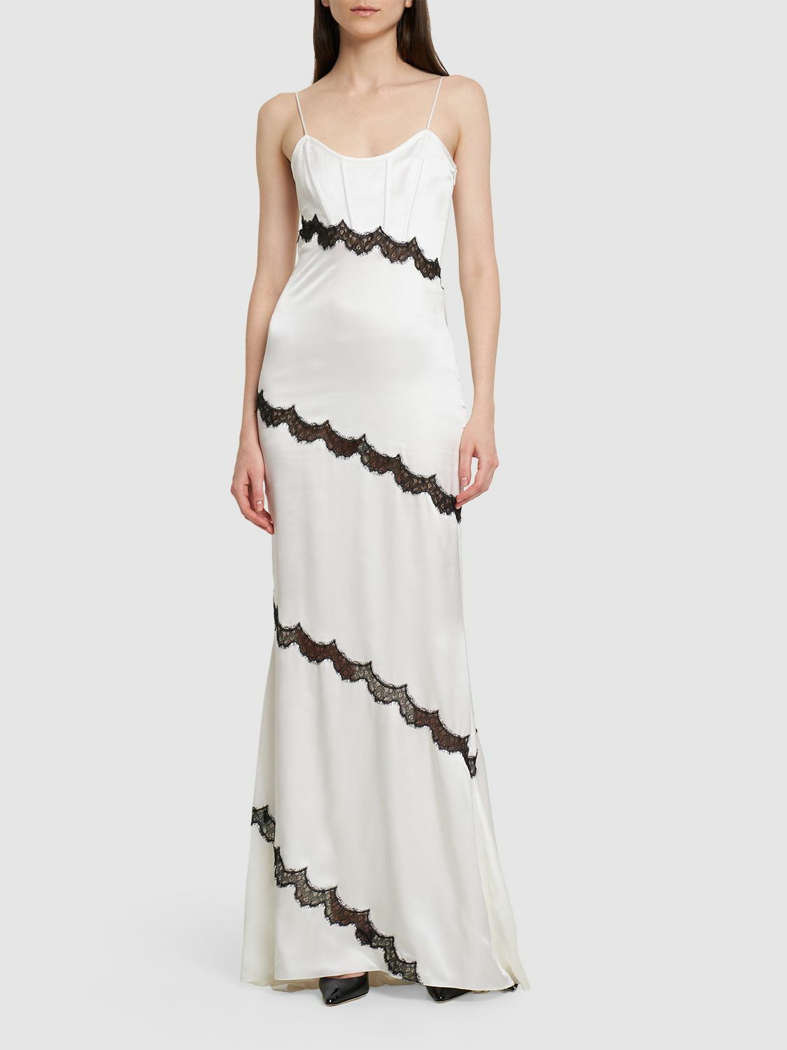 alessandra rich satin dress Alessandra Rich, Embellished silk-blend satin minidress, Women, Black, US 6, Dresses