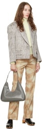 TheOpen Product Beige Tie-Dye Faux-Leather Trousers