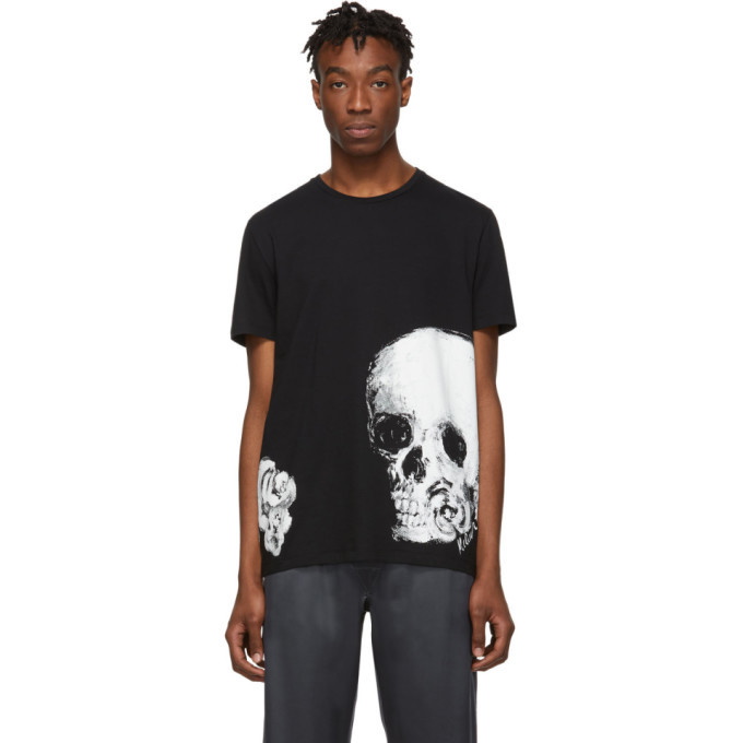 Photo: Alexander McQueen Black Skull Rose T-Shirt