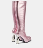 Nodaleto Angel metallic leather knee-high boots