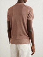 TOM FORD - Piqué Polo Shirt - Brown