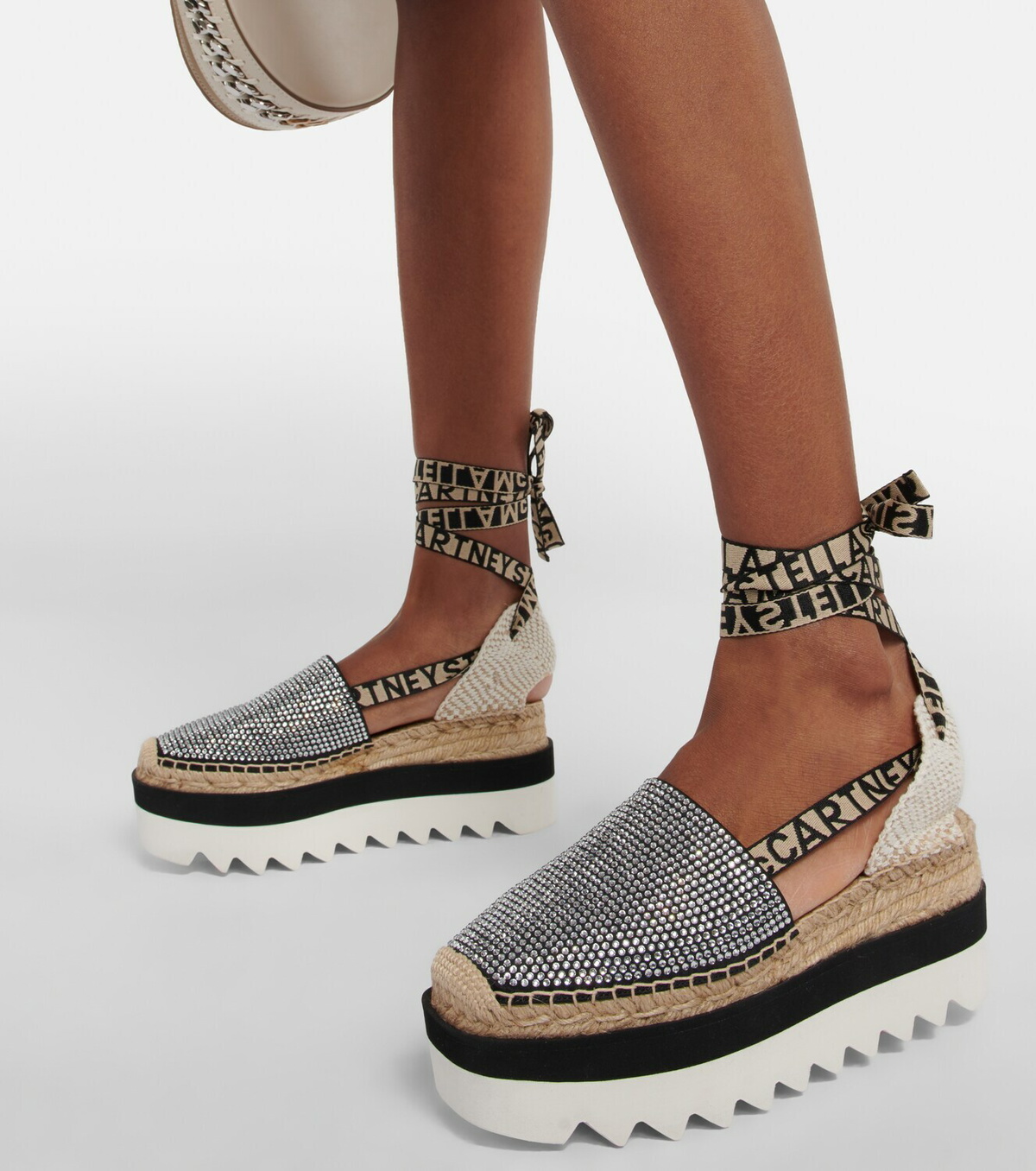 Stella McCartney - Gaia embellished platform espadrilles