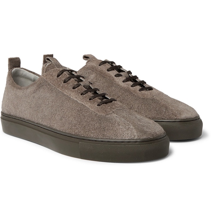 Photo: Grenson - Textured-Suede Sneakers - Brown
