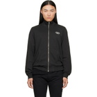 Diesel Black Mock Neck Metallic Oval D Track Jacket