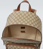 Gucci GG Canvas leather-trimmed backpack