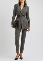 Norma Kamali Printed Stretch-jersey Trousers Black