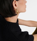 Bottega Veneta Ellipse Small gold-plated sterling silver earrings