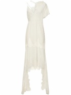 STELLA MCCARTNEY - Asymmetric Silk & Lace Maxi Dress