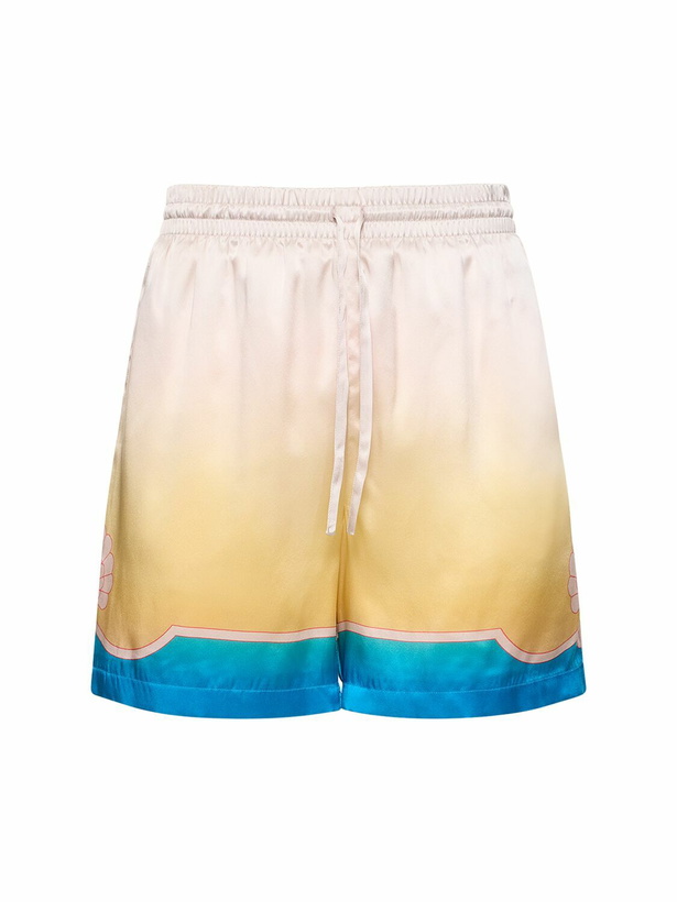 Photo: CASABLANCA Silk Shorts with Drawstring