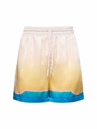 CASABLANCA Silk Shorts with Drawstring