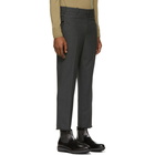 Neil Barrett Grey Gabardine Fringed Trousers