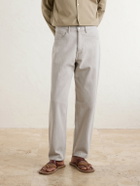Auralee - Wide-Leg Twist Brown Cotton Jeans - Gray