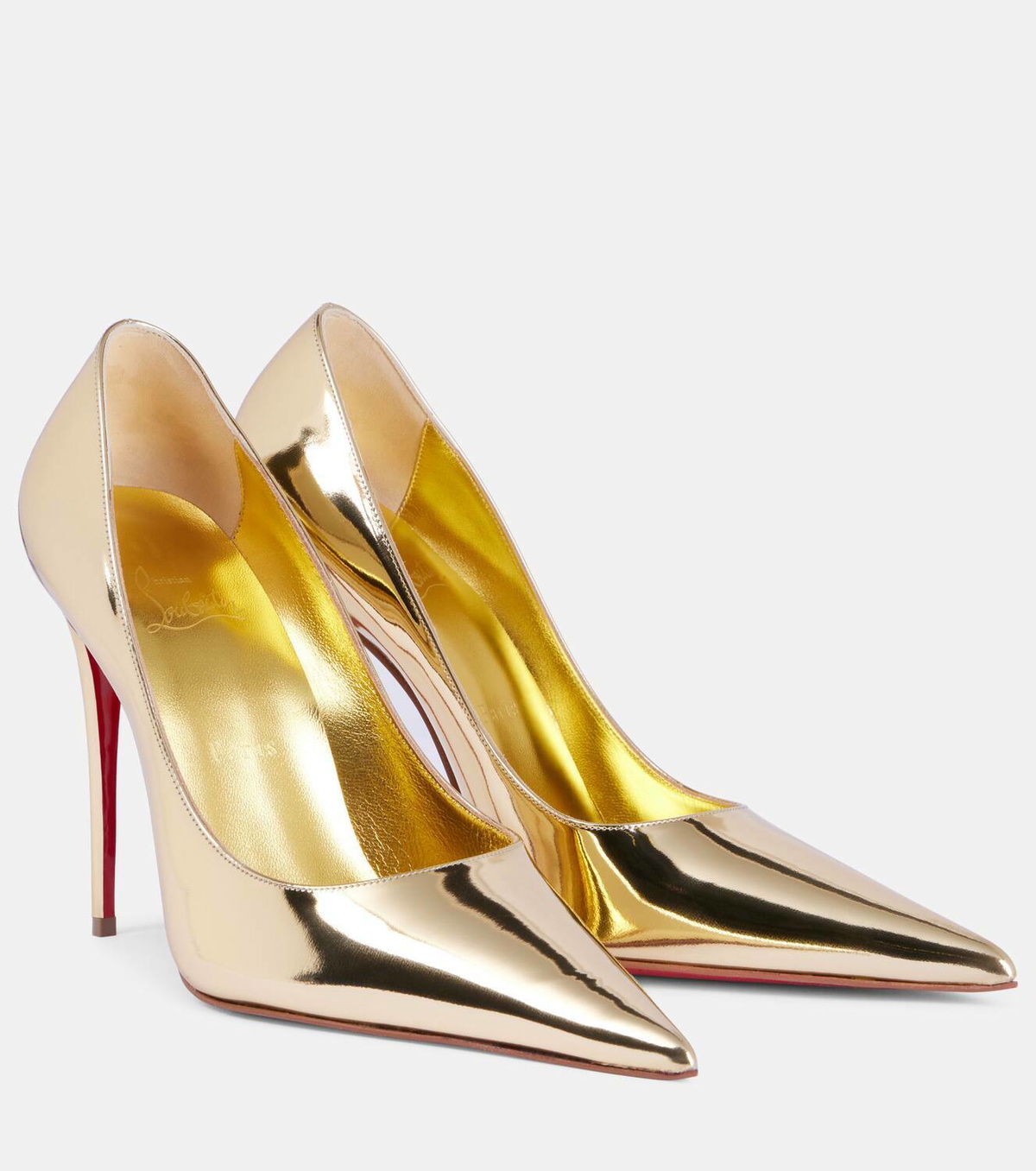 ✨極美品✨　Christian Louboutin ベージュ ハイヒール　24 CHRISTIAN LOUBOUTIN 895$ Kate 100mm Pumps - Crocodile