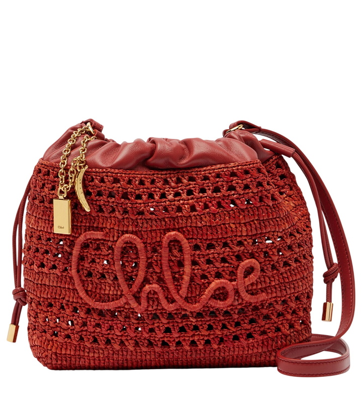 Photo: Chloé Summer Banana Mini raffia shoulder bag