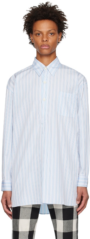 Photo: Our Legacy Blue Popover Shirt