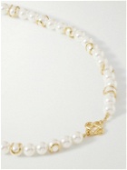 Casablanca - Gold-Plated Faux Pearl Necklace