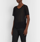 SAINT LAURENT - Cotton-Gauze T-Shirt - Black