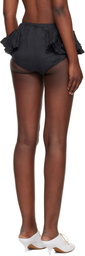 Dries Van Noten Black Ruffled Briefs