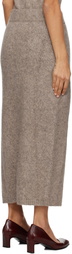 Lauren Manoogian Taupe Loft Pencil Midi Skirt