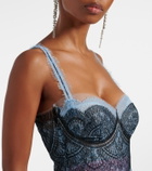 Costarellos Gallie lace gown