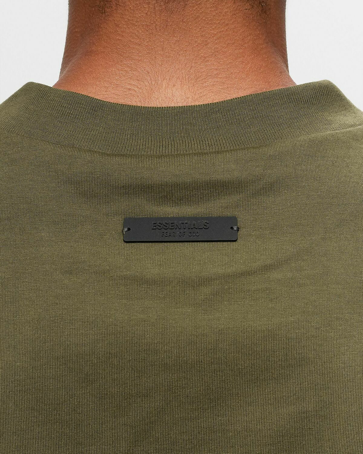 Fear Of God Essentials Jersey Long Sleeve Tee Green Fear Of God Essentials Jersey Long Sleeve Tee Green