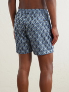 Orlebar Brown - Bulldog Passetto Straight-Leg Mid-Length Printed Swim Shorts - Blue