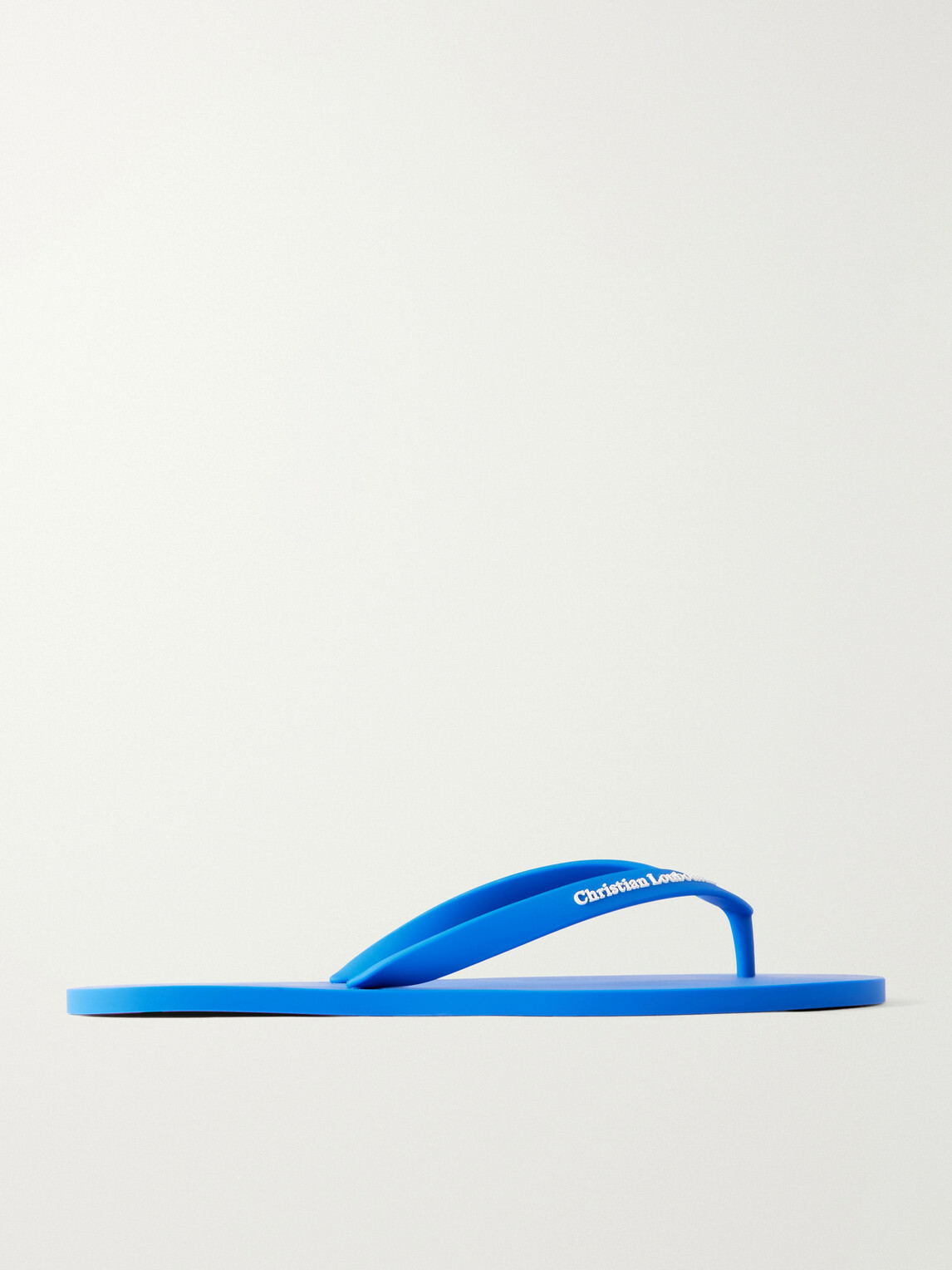 Christian Louboutin - Logo-Embossed Rubber Flip Flops - Blue
