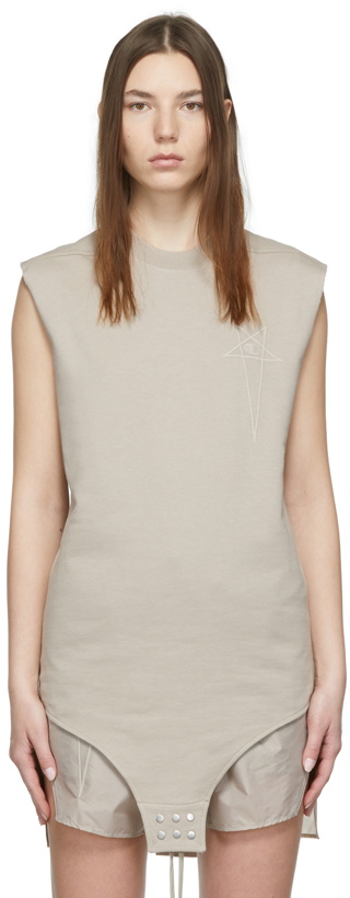 Photo: Rick Owens Taupe Champion Edition Sleeveless Bodysuit