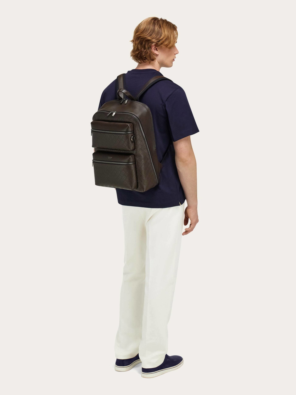 Ferragamo Mens Ferragamo Monogram backpack in Brown