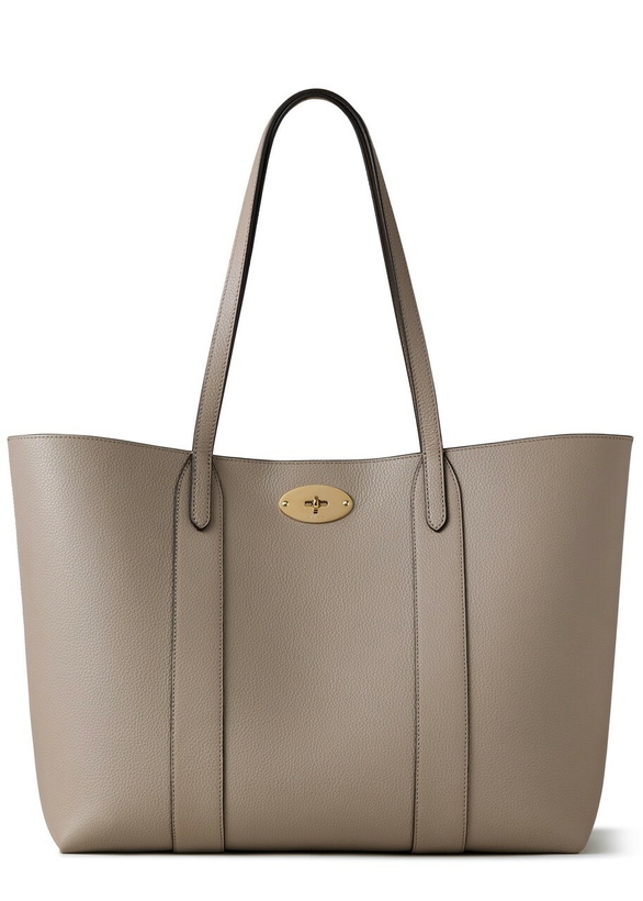 Photo: Mulberry Bayswater Grained Leather Small Tote bag - Taupe - One Size