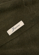 Jacquemus Le Chale Chevron Herringbone Wool and Cashmere-blend Scarf - Khaki - One Size