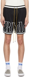 Rhude Black Polyester Shorts