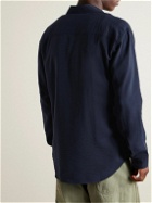 NN07 - Freddy 5971 Crinkled Modal-Blend Shirt - Blue