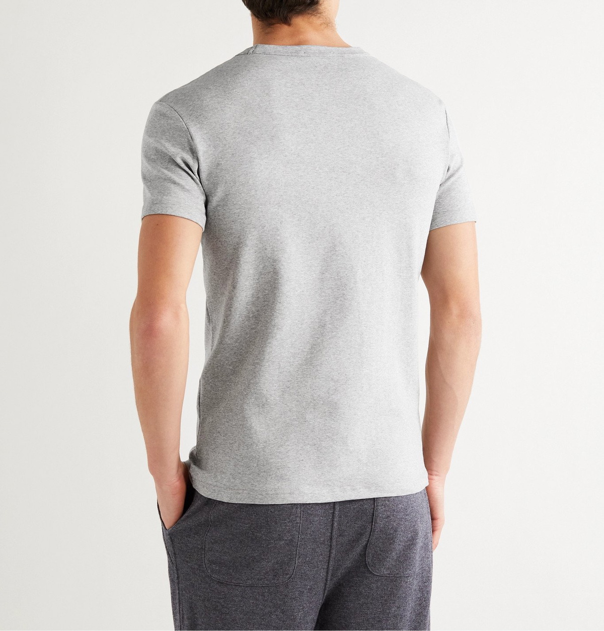 TOM FORD SlimFit StretchCotton Jersey TShirt Gray TOM FORD