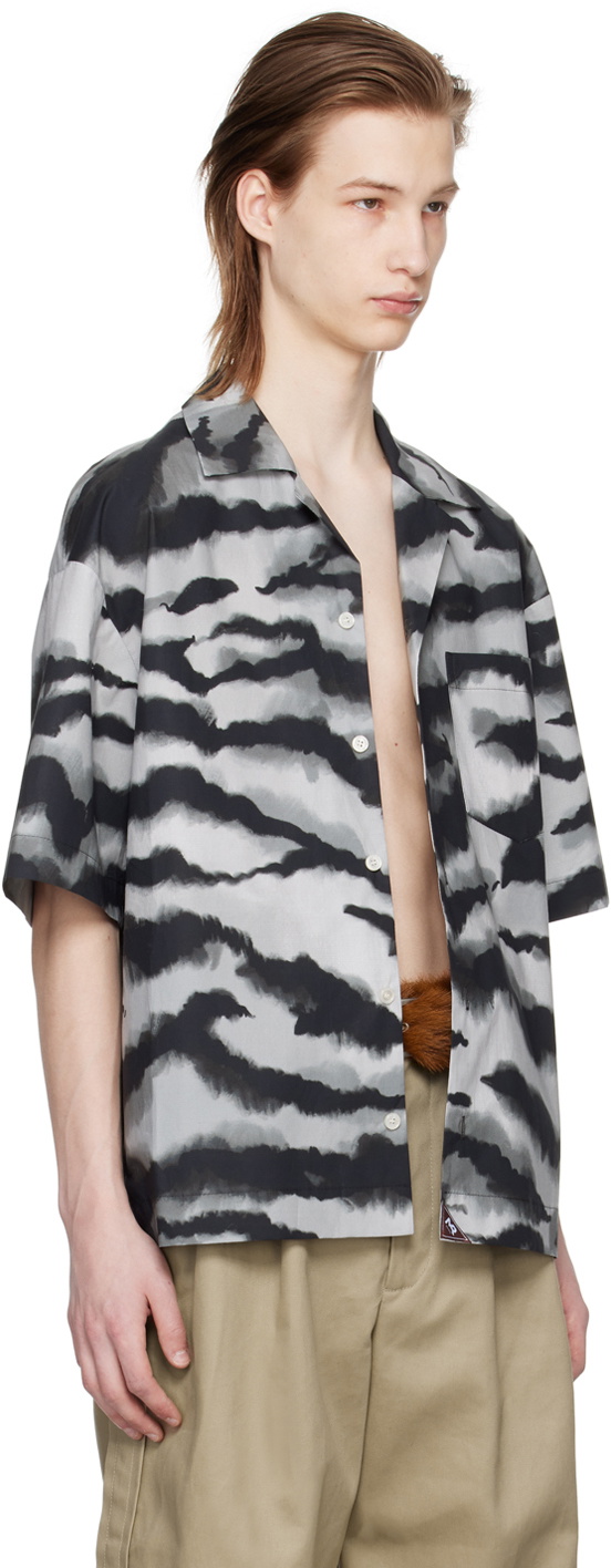 Meryll Rogge Gray Printed Shirt