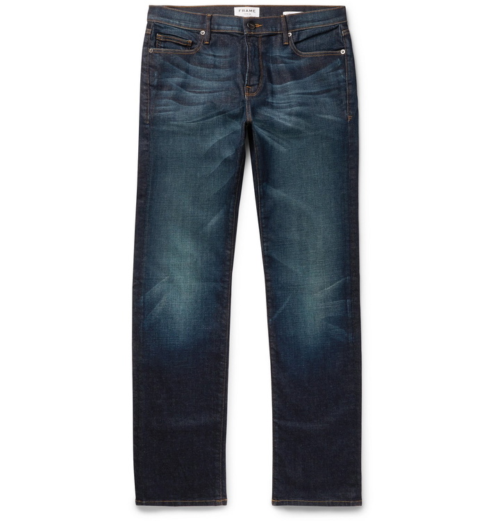 Photo: FRAME - L'Homme Skinny-Fit Stretch-Denim Jeans - Blue