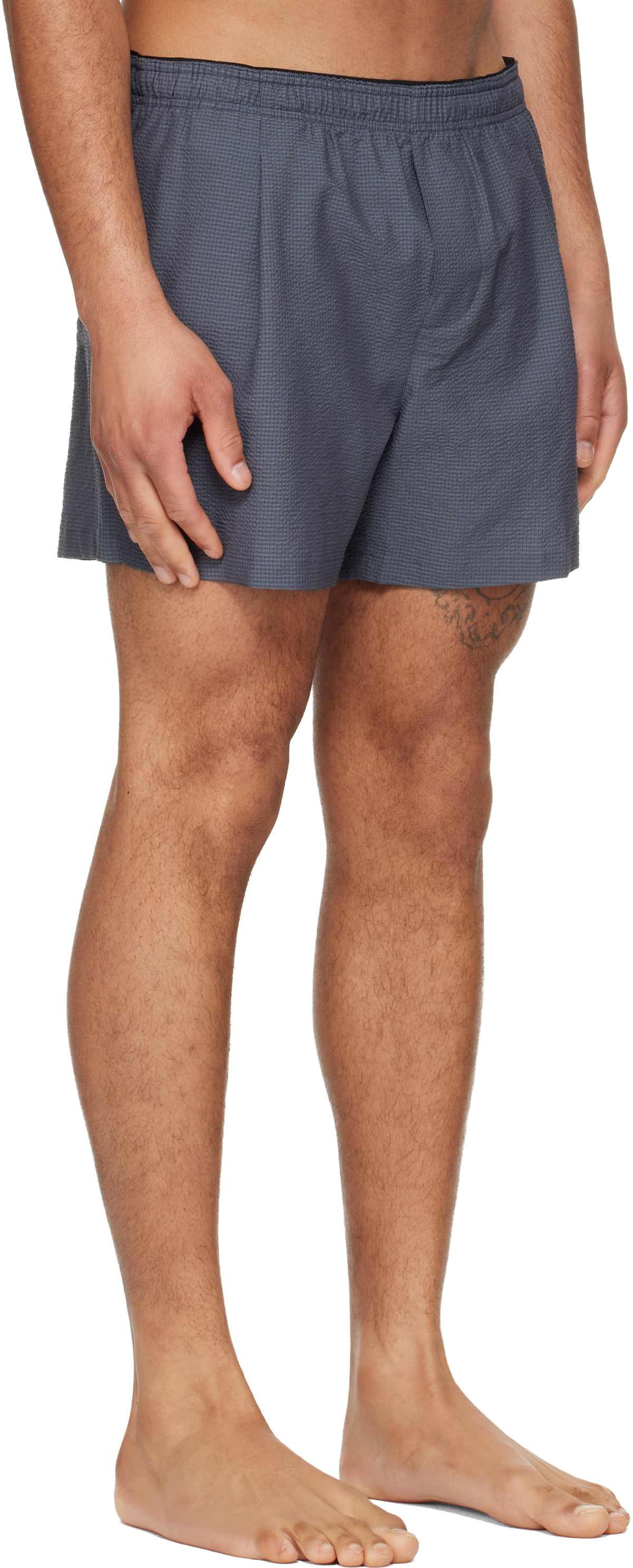 OUR LEGACY Gray Boxer Swim Shorts