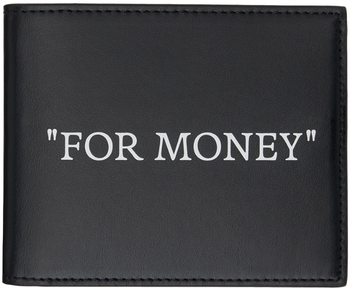 Photo: Off-White Black Quote Bifold Wallet