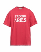 Aries Mens T-shirt in Red