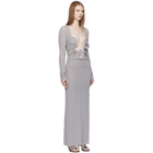 Christopher Esber Gray Moulded Venus Shawl Maxi Dress