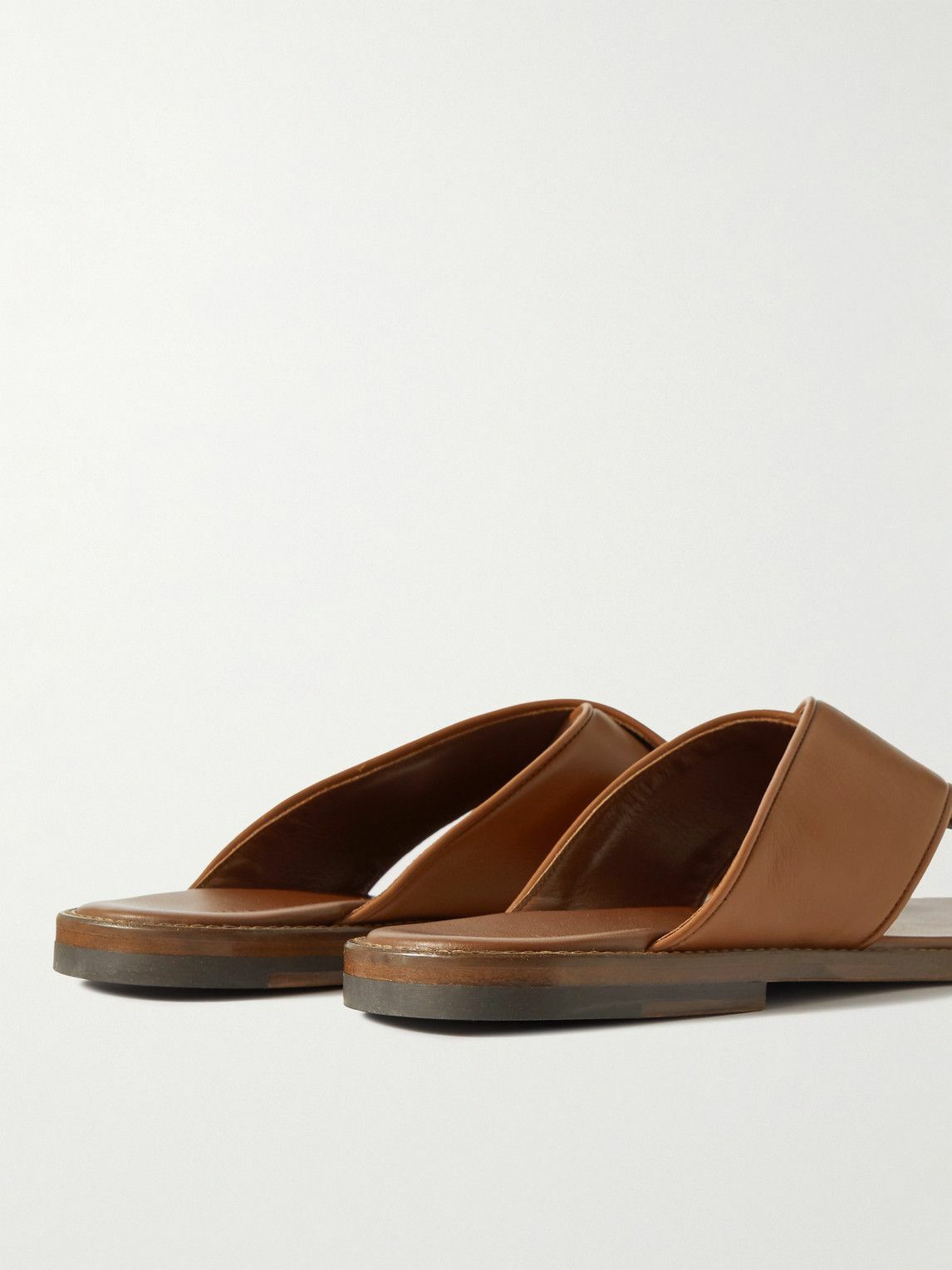 Manolo Blahnik - Otawi Leather Sandals - Brown Manolo Blahnik