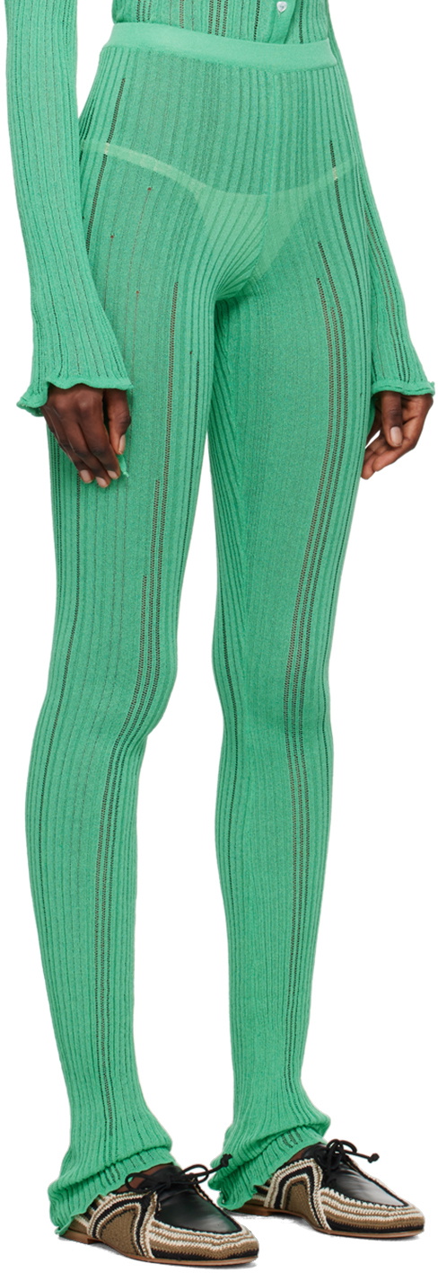 Marco Rambaldi Green Laddering Trousers