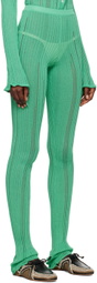 Marco Rambaldi Green Laddering Trousers
