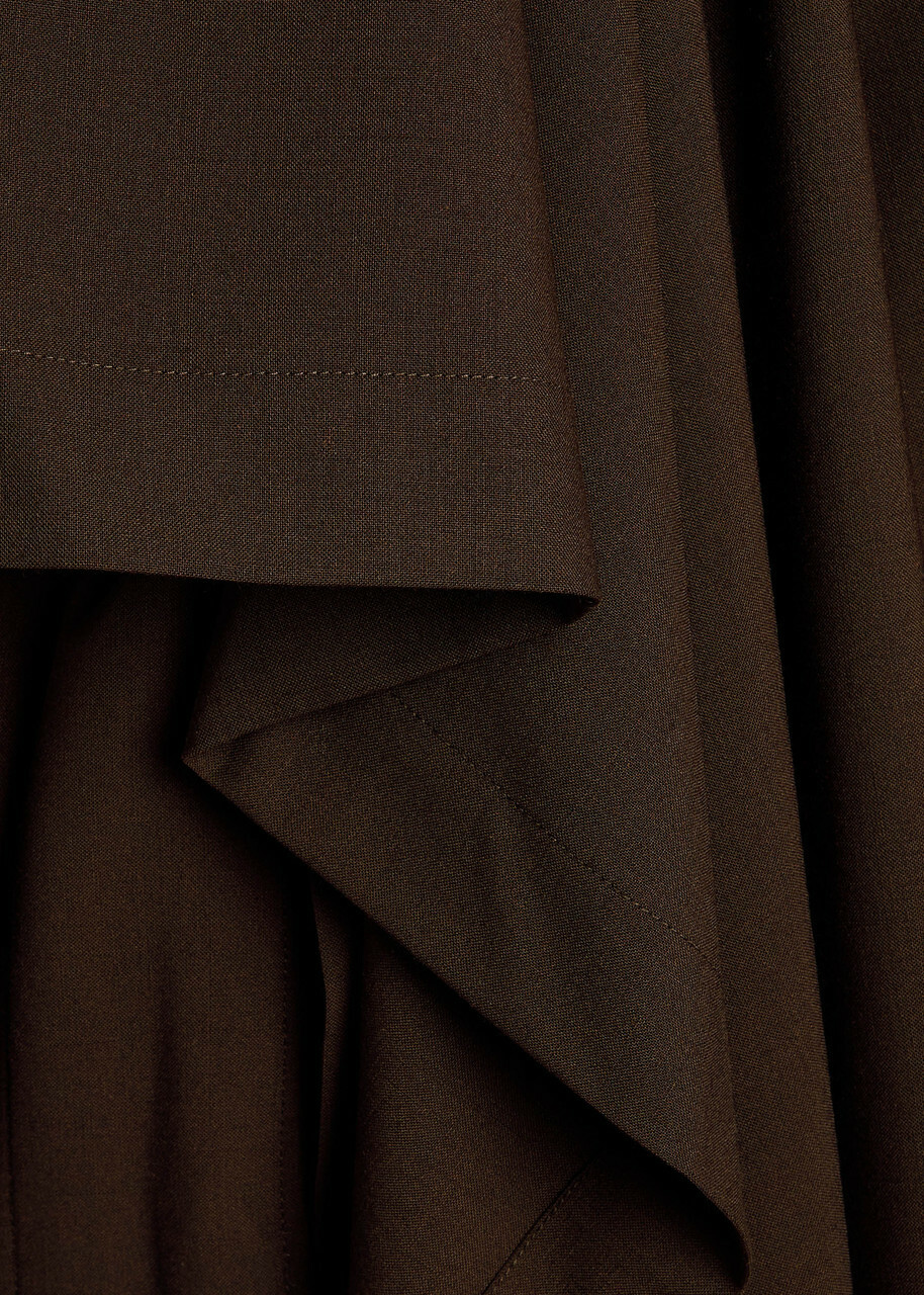 Esse Studios Onus Cape-effect Woven Trench Coat Brown