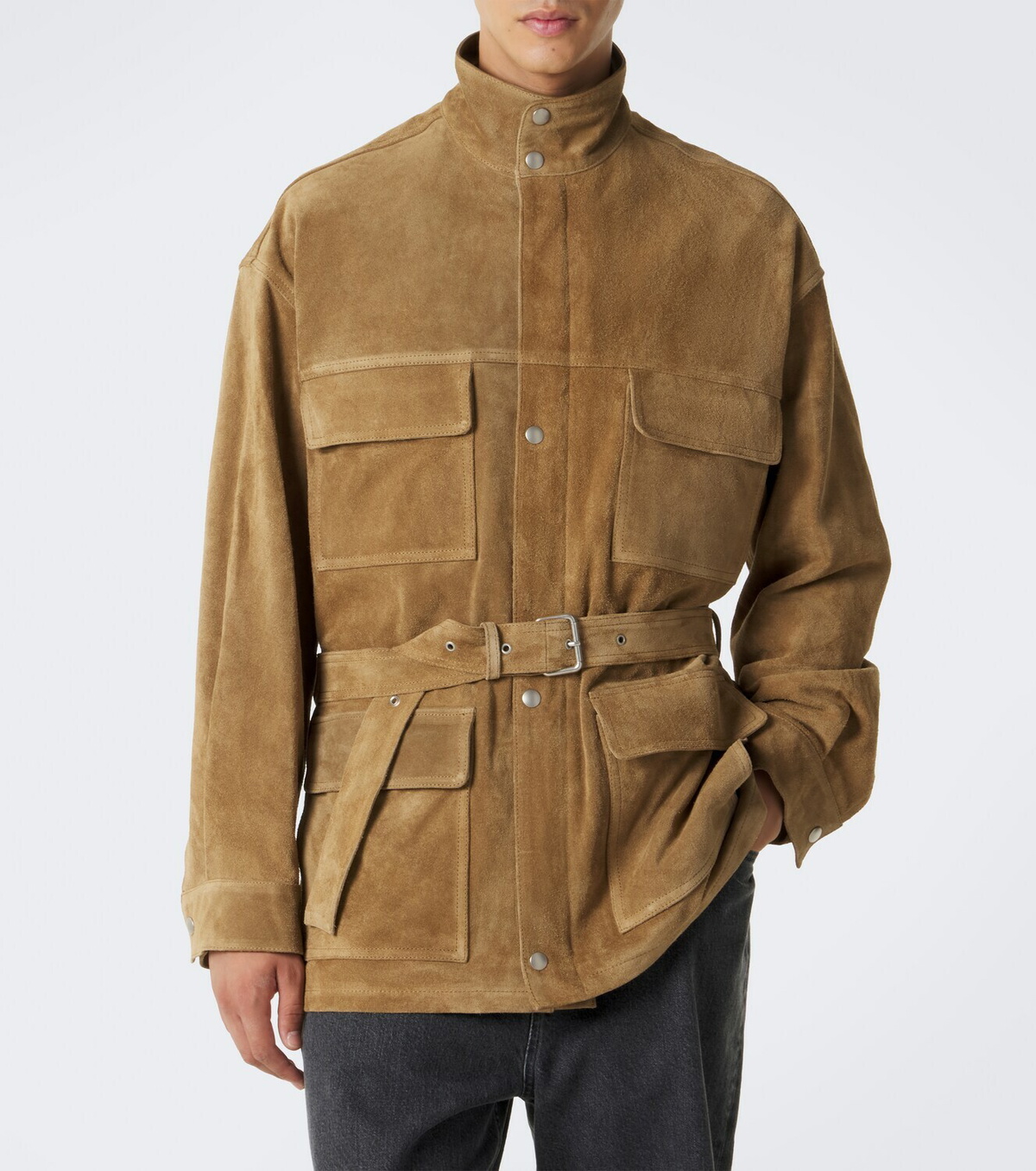 Arma Doran belted suede jacket